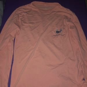 Salmon pink vineyard vines shirt